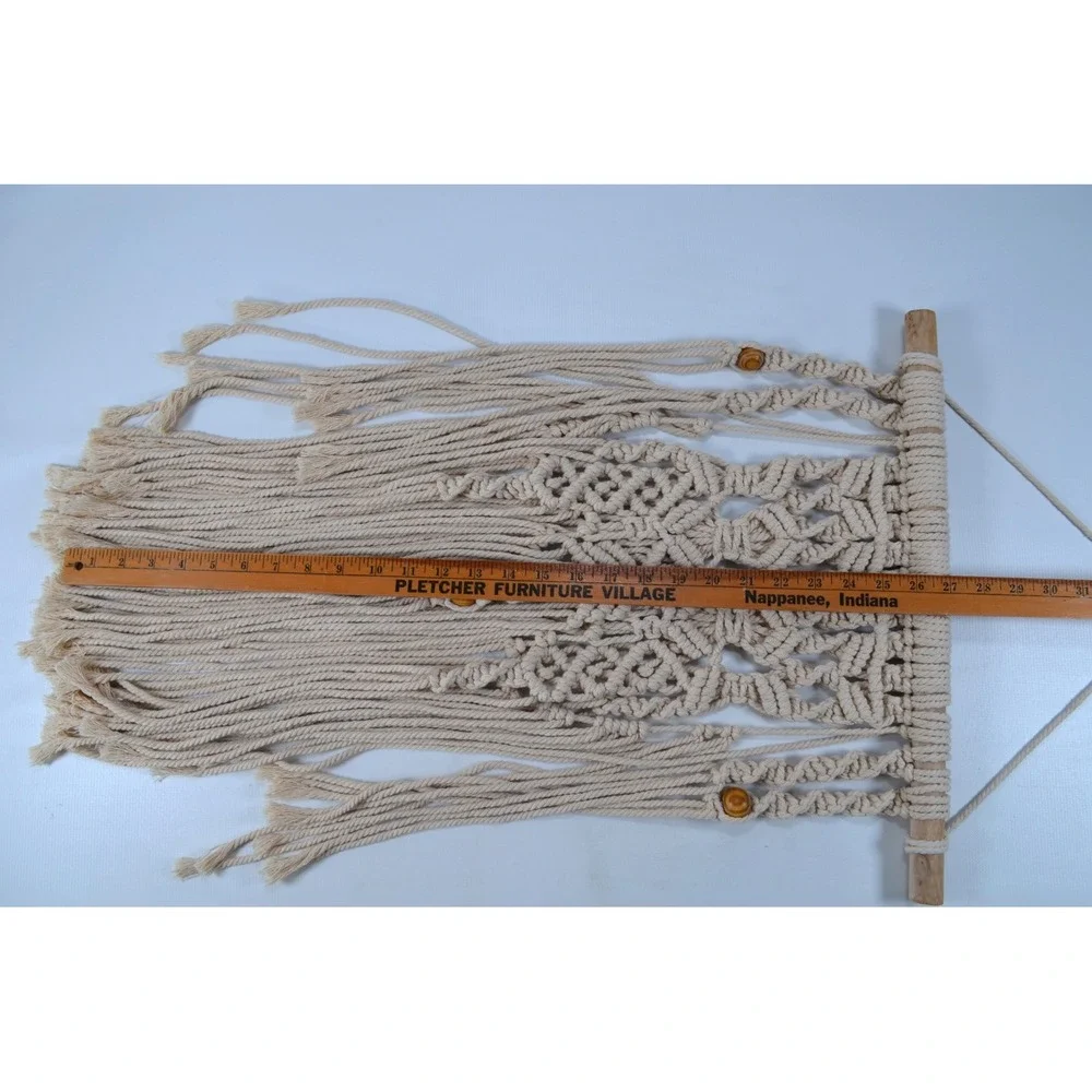 Beige Boho Macramé Wall Hanging 34